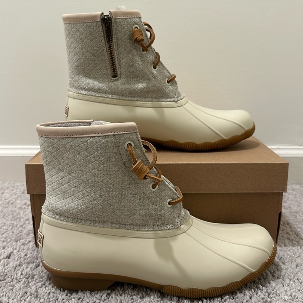 SPERRY, Saltwater Wool Embossed Duck Boot w/Thinsulate (STS82473), US Women’s 9.